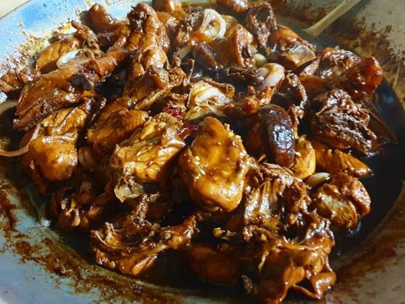 Ayam Masak Cendawan Shitake & Kuzi Daging, Kecur Air Liur Dibuatnya.