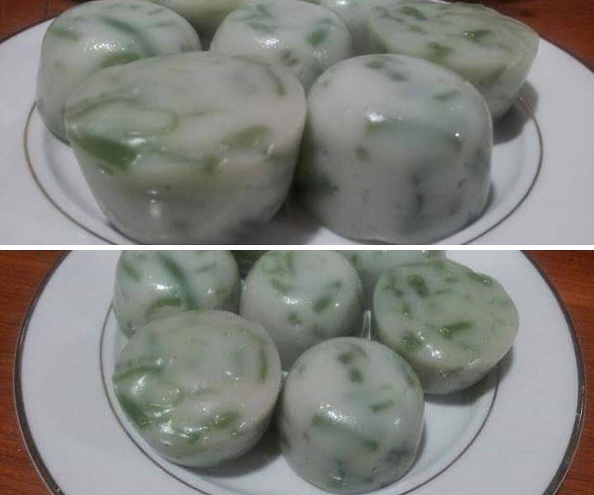 Puding Rasa Berlemak Dengan Cendol, Guna 4 Bahan Aje.