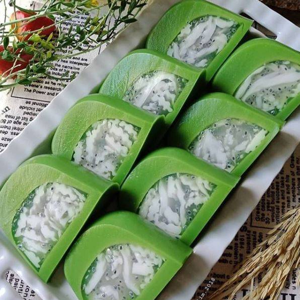 Puding Pandan Inti Kelapa , Buat Sendiri Saingi Bazar Ramadan.