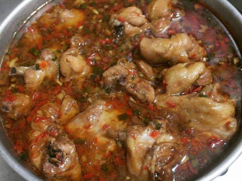 Ayam Kukus Masak Taucu Pedas Masakan Tradisi Orang Teochew