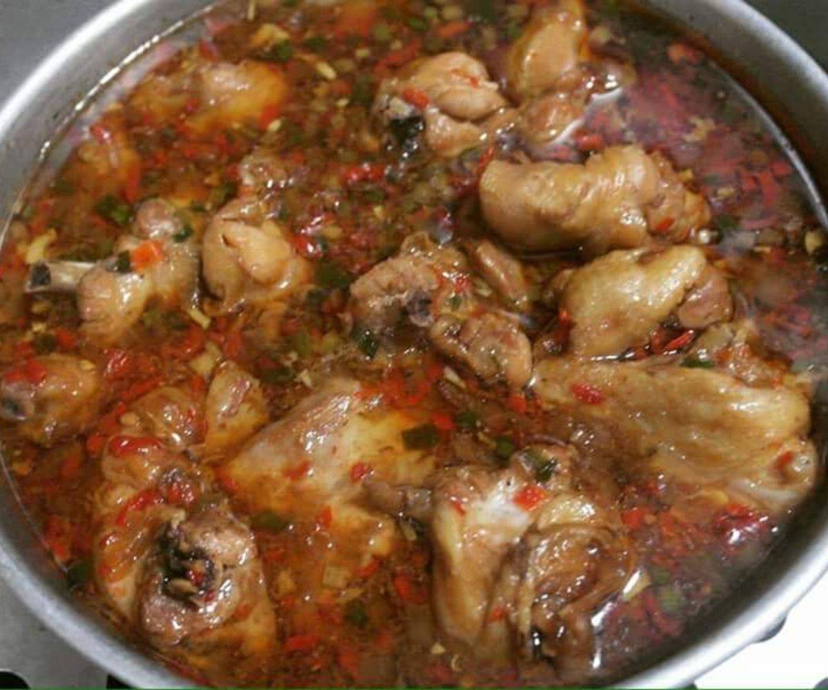 Ayam Kukus Masak Taucu Pedas Masakan Tradisi Orang Teochew