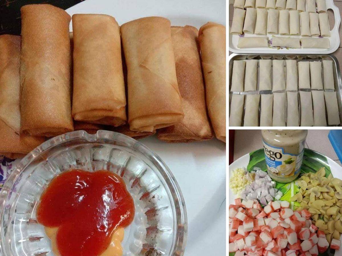 Popia Carbonara Resipi Garing Inti Berkrim Memang Sedaplah