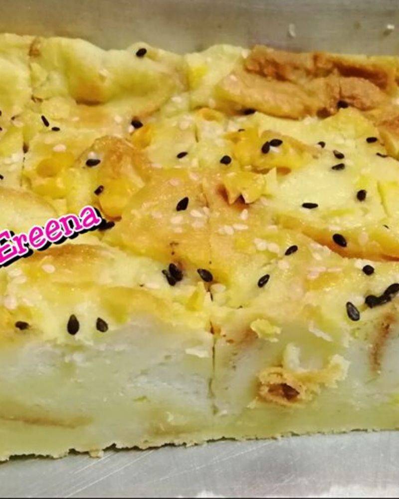 Jangan Bazir Roti, Jom Buat Bingka Roti Jagung Versi Kurang Manis