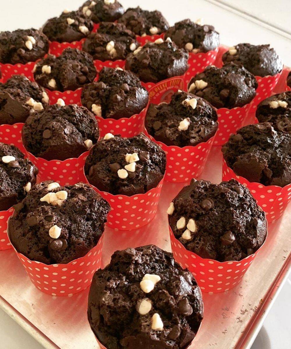 Cara- Cara Buat Muffin Coklat Chip Naik Merekah, Enaknya.