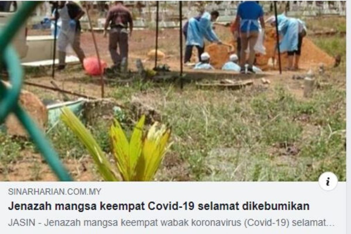 COVID-19: Kematian Yang Sunyi, Timbulkan Keinsafan Orang Ramai