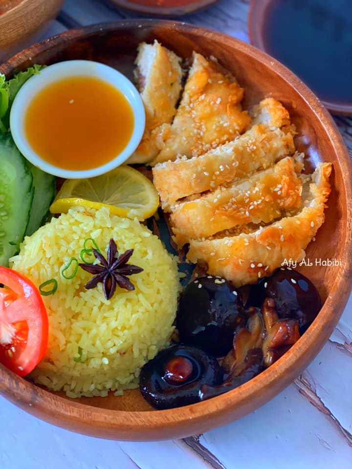 Resipi Sedap &#038; Mudah, Nasi Ayam Honey Lemon Ala Restoran.
