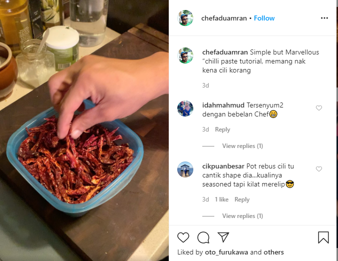 Chef Adu Kongsi Resipi Simple But Marvelous Dalam Gaya Santai Tarik Ramai Follower Di Instagram