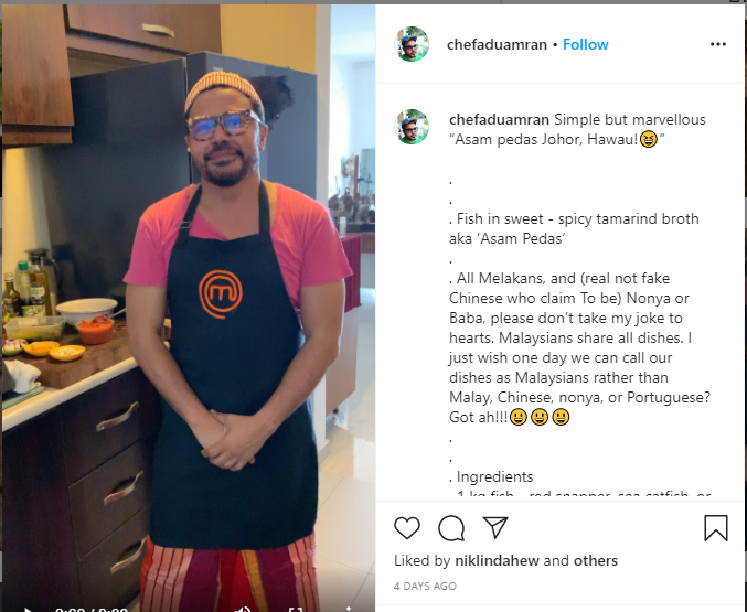 Chef Adu Kongsi Resipi Simple But Marvelous Dalam Gaya Santai Tarik Ramai Follower Di Instagram