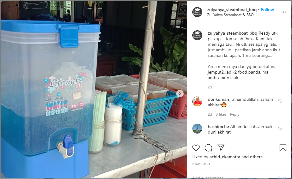 Zul Yahya Buat ‘Drive-Thru’ Lauk Percuma Setiap Hari Untuk Orang Ramai Sepanjang PKP