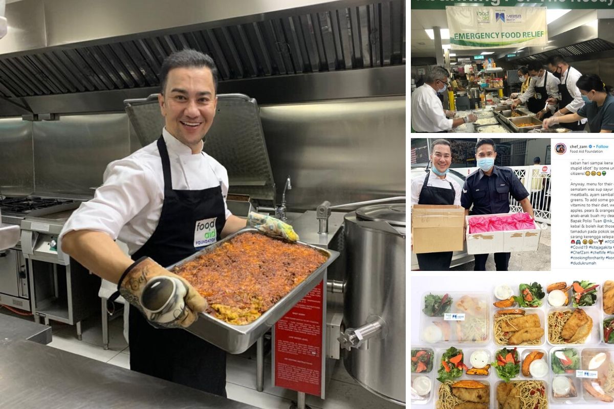 Chef Zam Bersama Food Aid Foundation Terpanggil Memasak Untuk Mereka Yang Ditempatkan Di Pusat Kuarantin.