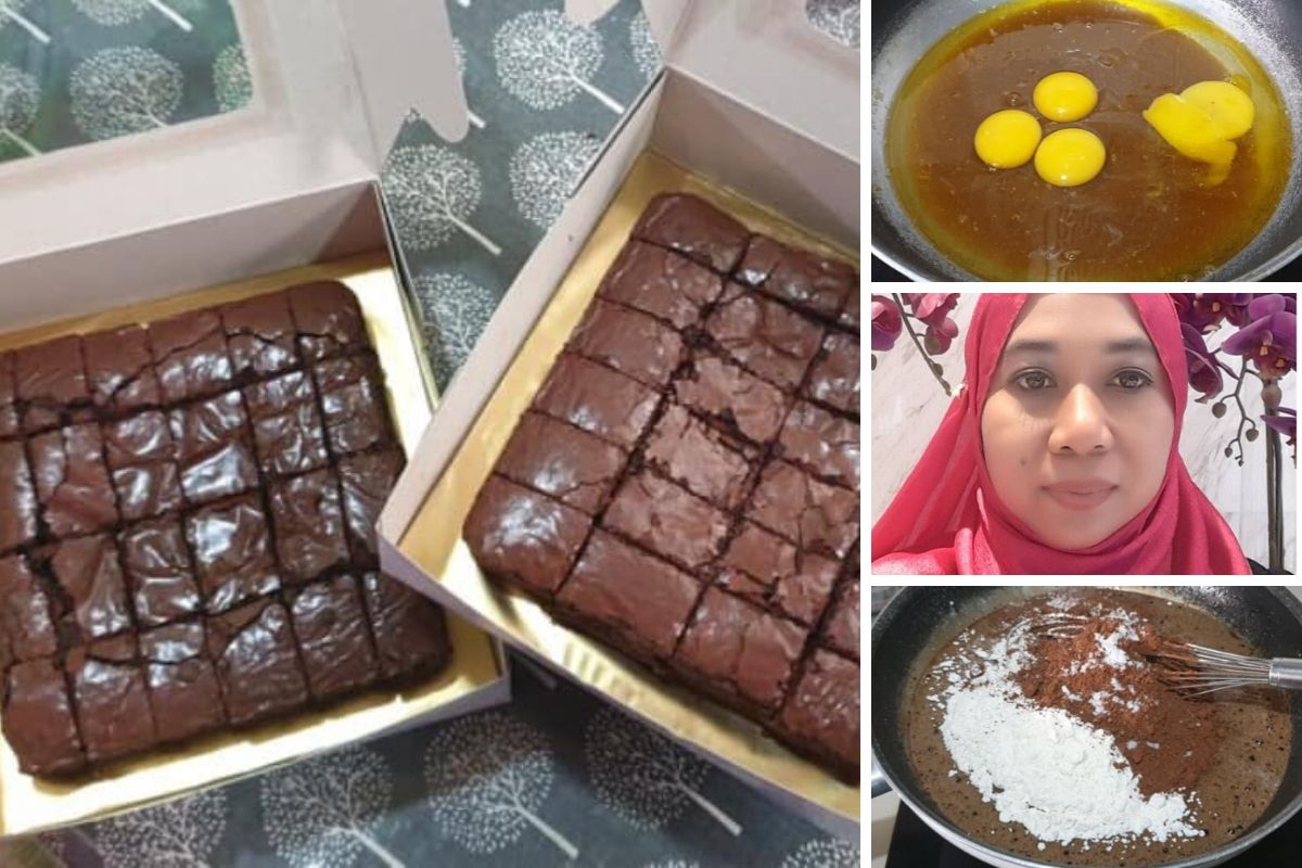 Home Baker Ini Tunjuk Langkah Buat Brownies Meletop. Resipi Dia Buat Berniaga.