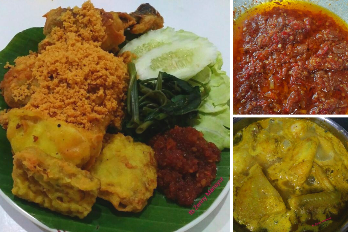 Nasi Ayam Penyet Sambal Sedap. Menu Musim PKP Mudah Masak.