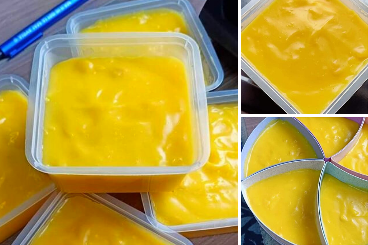 Resipi Puding Kastard Jagung Sedap, Lembut Bergedik.