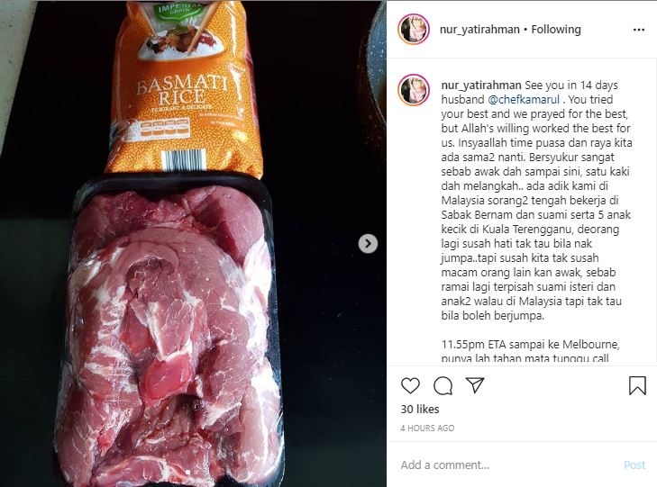 Hajat Nak Balik Makan Nasi Daging Tak Kesampaian. Chef Kamarul Dikuarantin 2 Minggu.