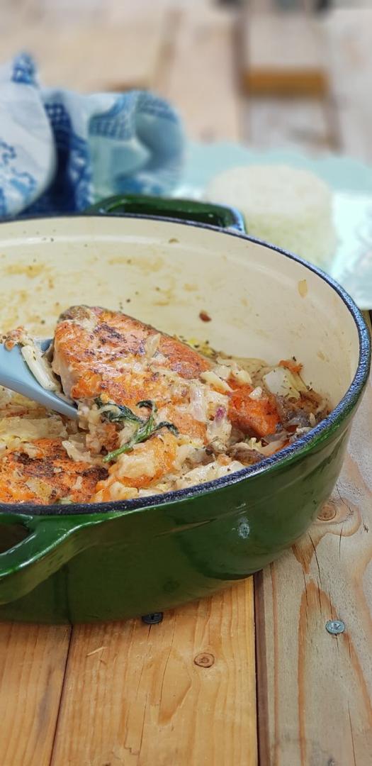 Garlic Butter Creamed Spinach Salmon Menu Ringkas Untuk Makan Malam