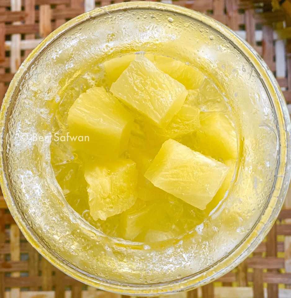 Cara Buat Air Nanas Soda Sedap Hanya Guna 3 Bahan