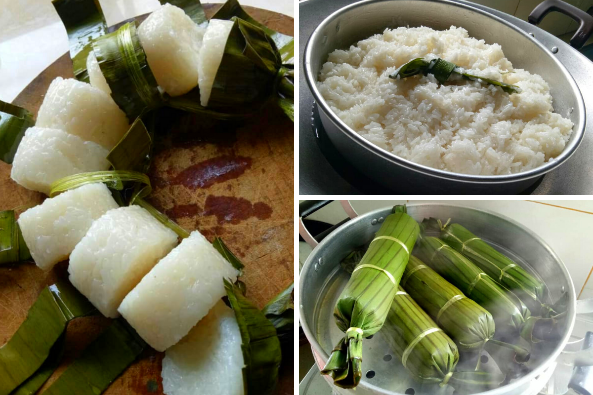 Cara Buat Ketupat Daun Pisang. Mudah & Sangat Sedap.