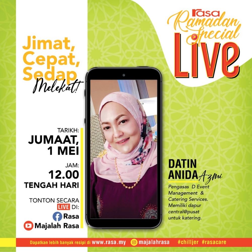 Rasa Live Ramadan Tunjuk Cara Masak Rendang Daging Rembau,  Ayam Ungkep &  Udang Galah  Mentega Telur Masin