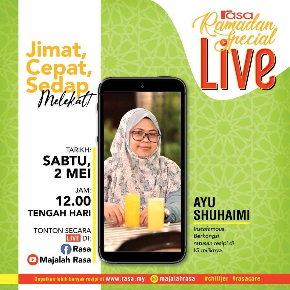 Rasa Live Ramadan Tunjuk Cara Masak Rendang Daging Rembau,  Ayam Ungkep &  Udang Galah  Mentega Telur Masin