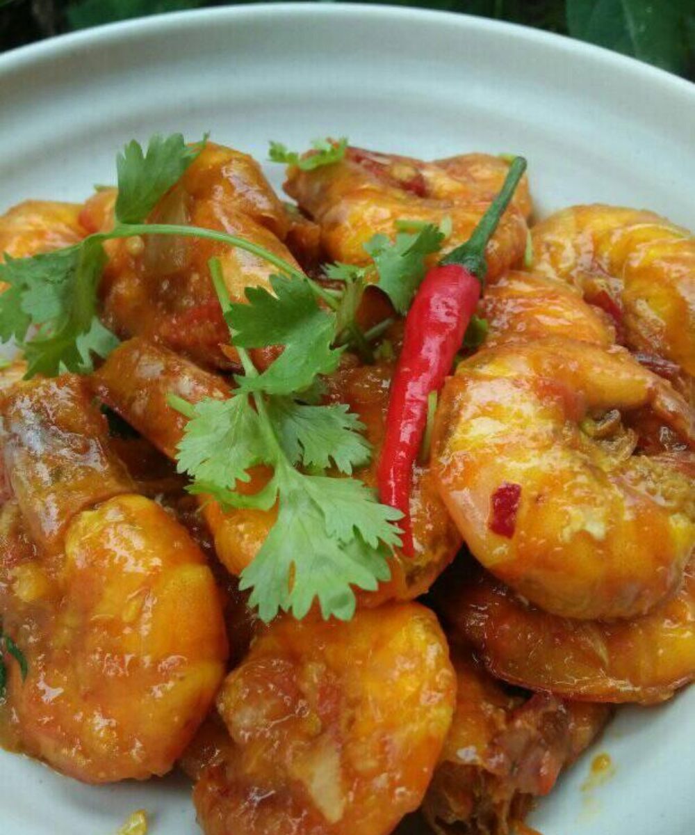 Udang Goreng Kunyit Berlada Cepat DiMasak, Hidang Masa Buka.