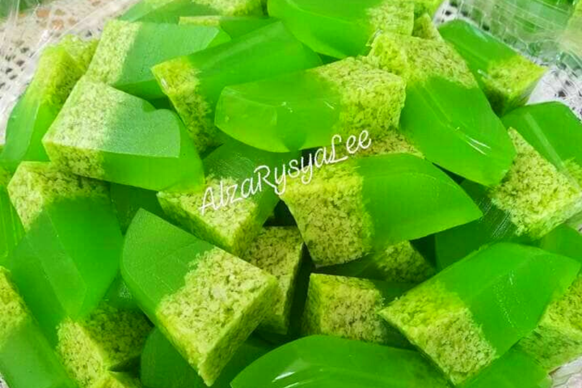 Resipi Agar-Agar Santan Pandan Paling Mudah.