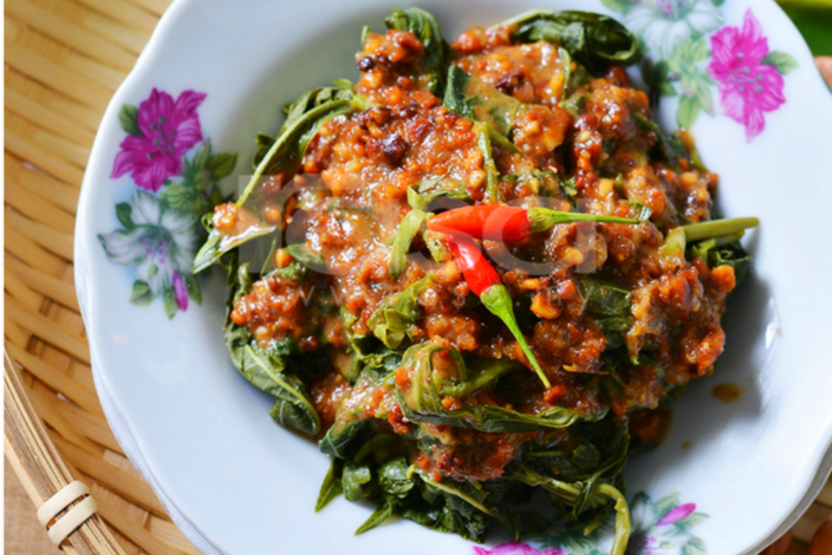 Resipi Pecal Pucuk Ubi Sedap. Sesuai Untuk Berbuka Puasa.