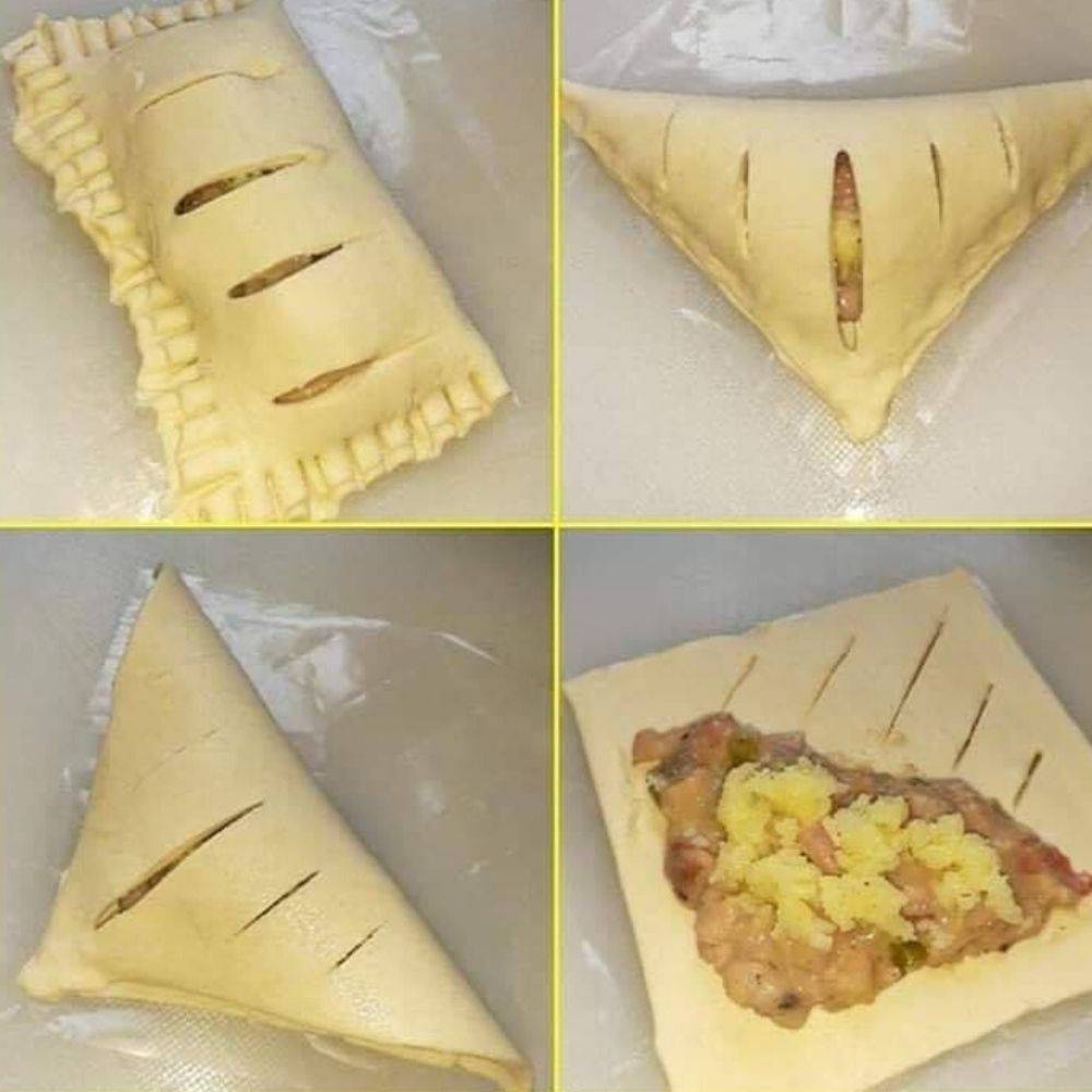 Cheesy Chicken & Mushroom Puff, Boleh Aje Guna Pastri Lapis Segera
