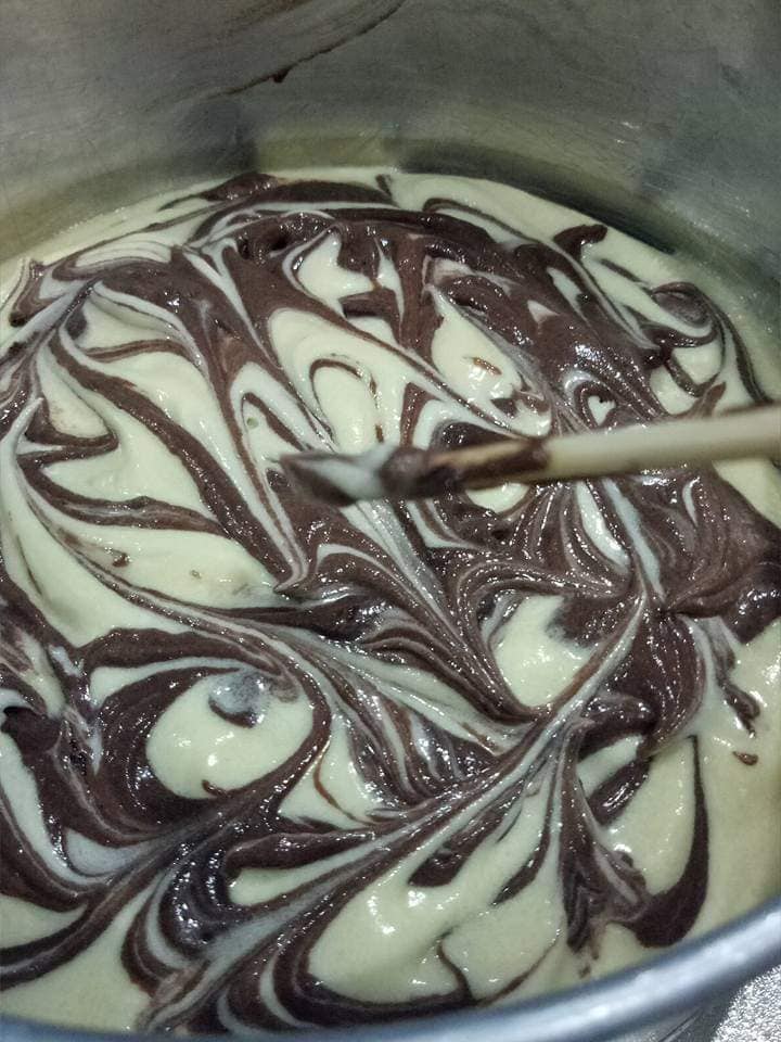 Resipi Kek Marble Moist Sedap. Sukatan Dalam Gram & Cawan.