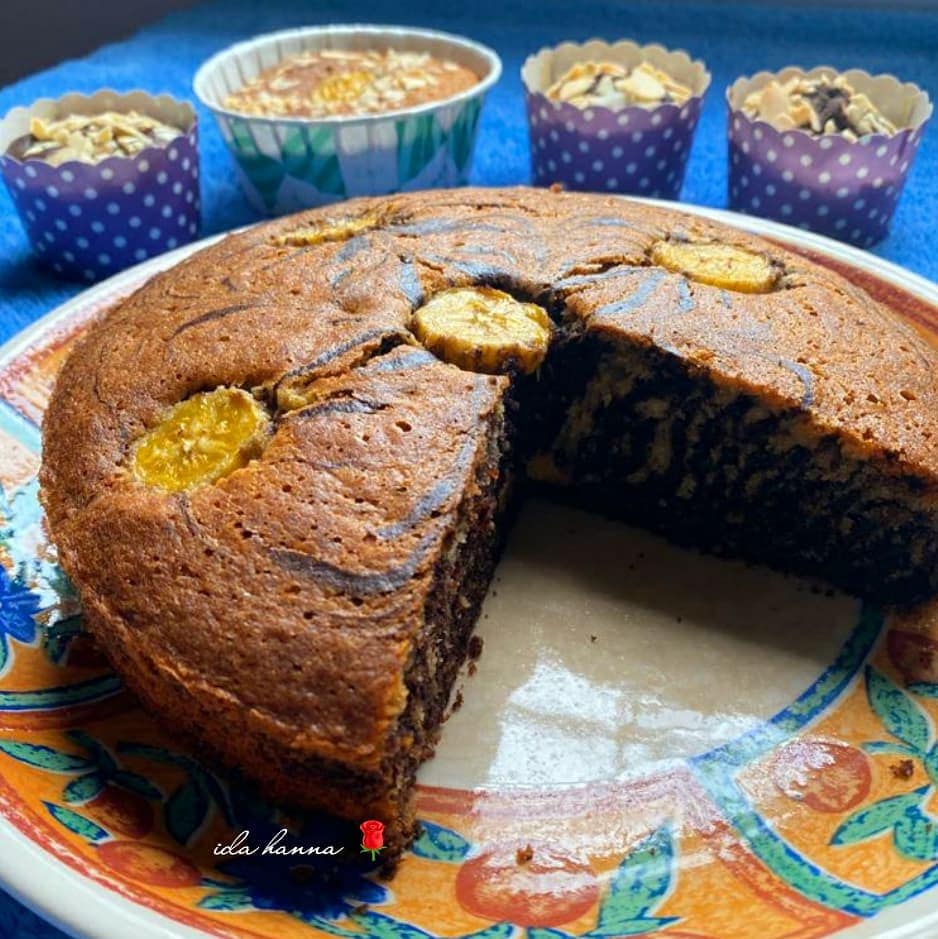 Kek Pisang Moist Bercoklat, Lemak Manis Sesedap Rasa