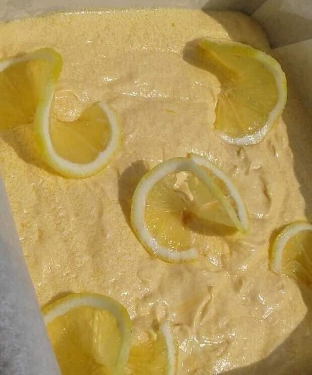 Kek Lemon Butter Cheese Oren,  Zest Berganda & Cair Di Mulut