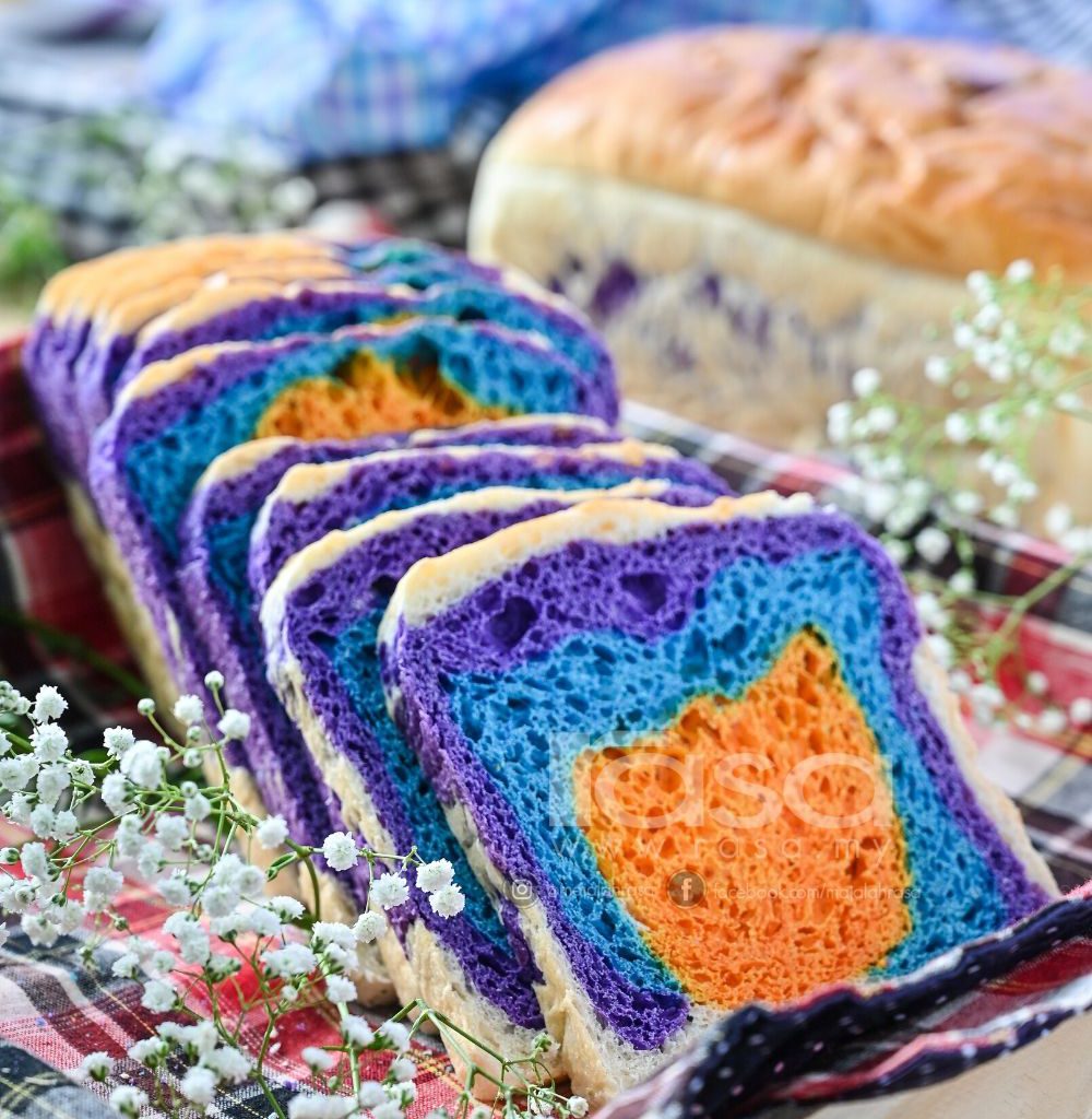 Roti Pelangi Roti Blueberi Brioche Cantiknya