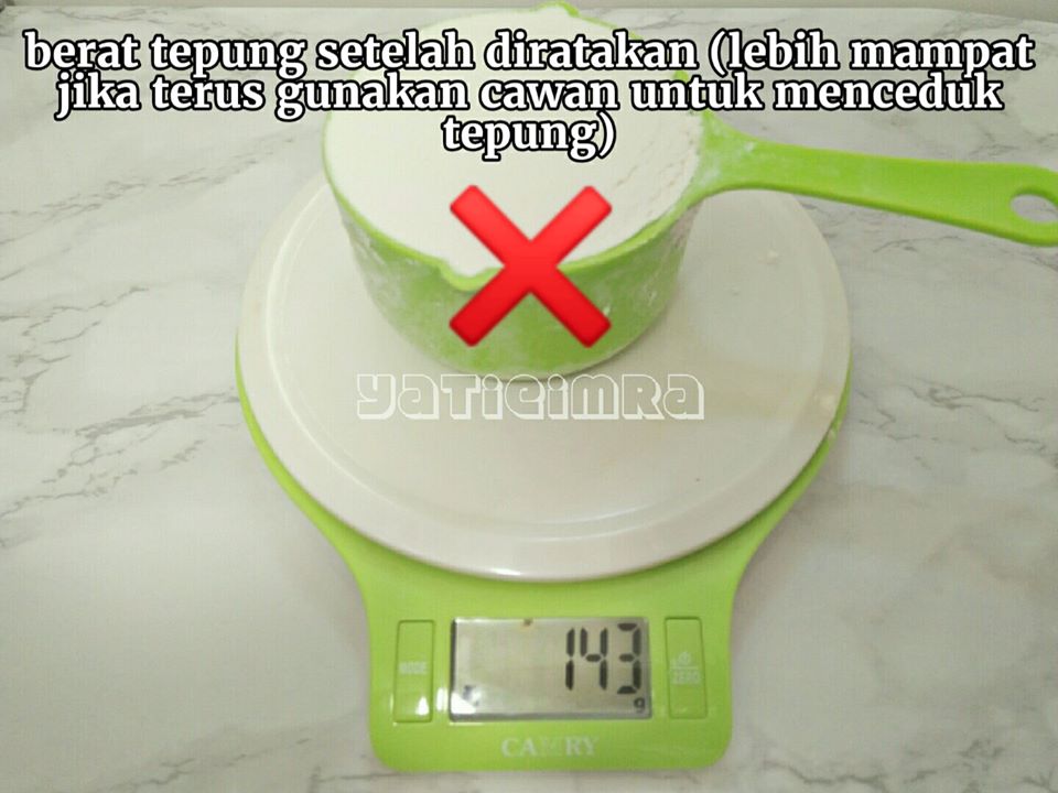 Teknik Asas Sukat Tepung Guna Cawan Supaya Adunan Kek, Biskut Tak Lembik & Tak Keras