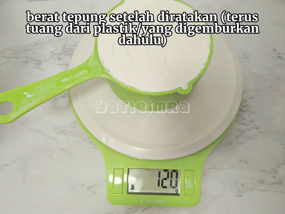Teknik Asas Sukat Tepung Guna Cawan Supaya Adunan Kek, Biskut Tak Lembik & Tak Keras