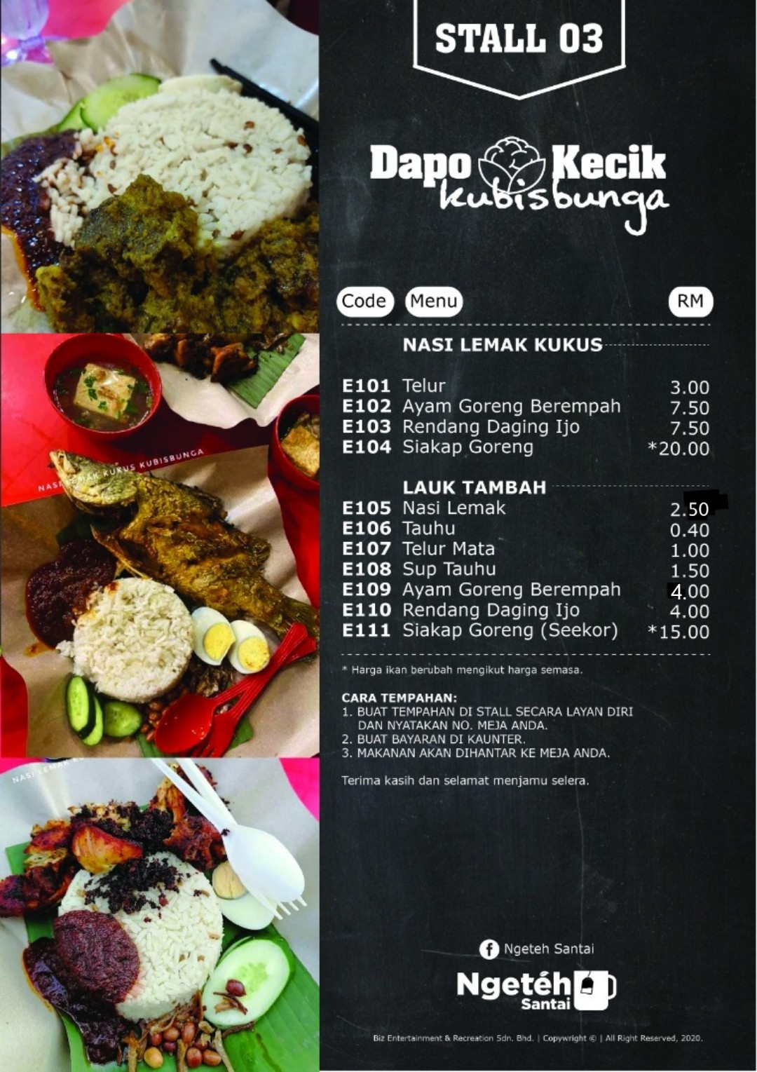 Nasi Lemak Kukus Ikan Siakap Goreng, Menu Luar Biasa Di Restoran Ngeteh Santai