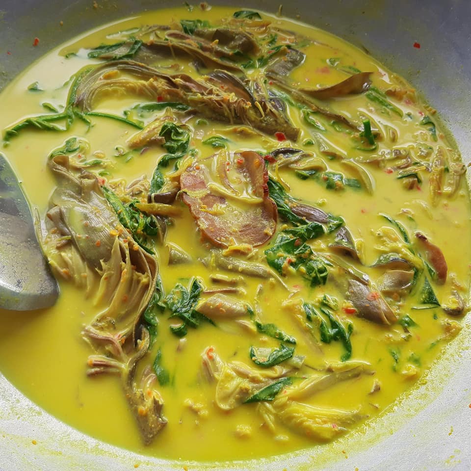 Masak Lemak Cili Api Jantung Pisang dan Pucuk Ubi, Sedap Sungguh