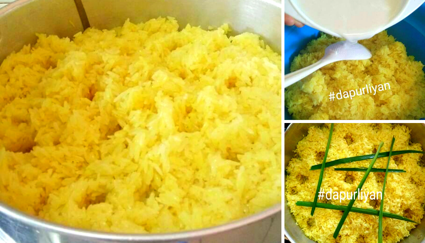 Cara Masak Pulut Kuning Sedap & Lembut Guna Periuk Kukusan