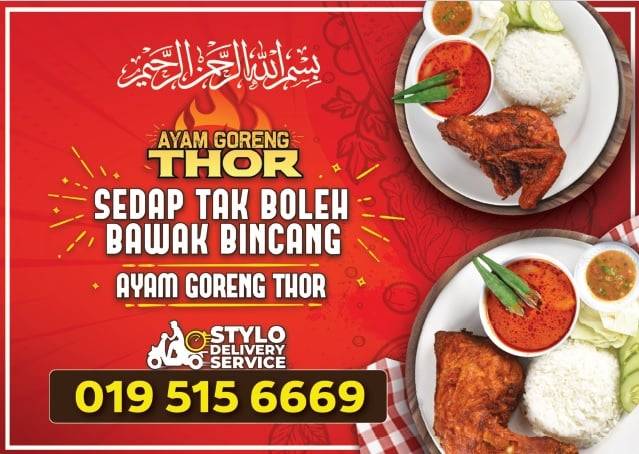 Lapar? Malas Nak Keluar? Restoran Ayam Goreng Thor Kini Buat Delivery Terus Depan Pintu Rumah Anda