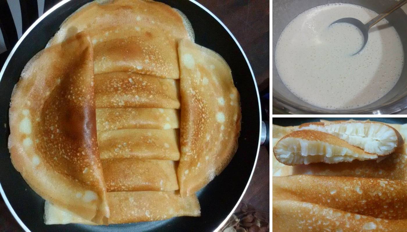 Cara Buat Apam Lenggang Sedap. Bahan-Bahan Sukat Guna Cawan Je