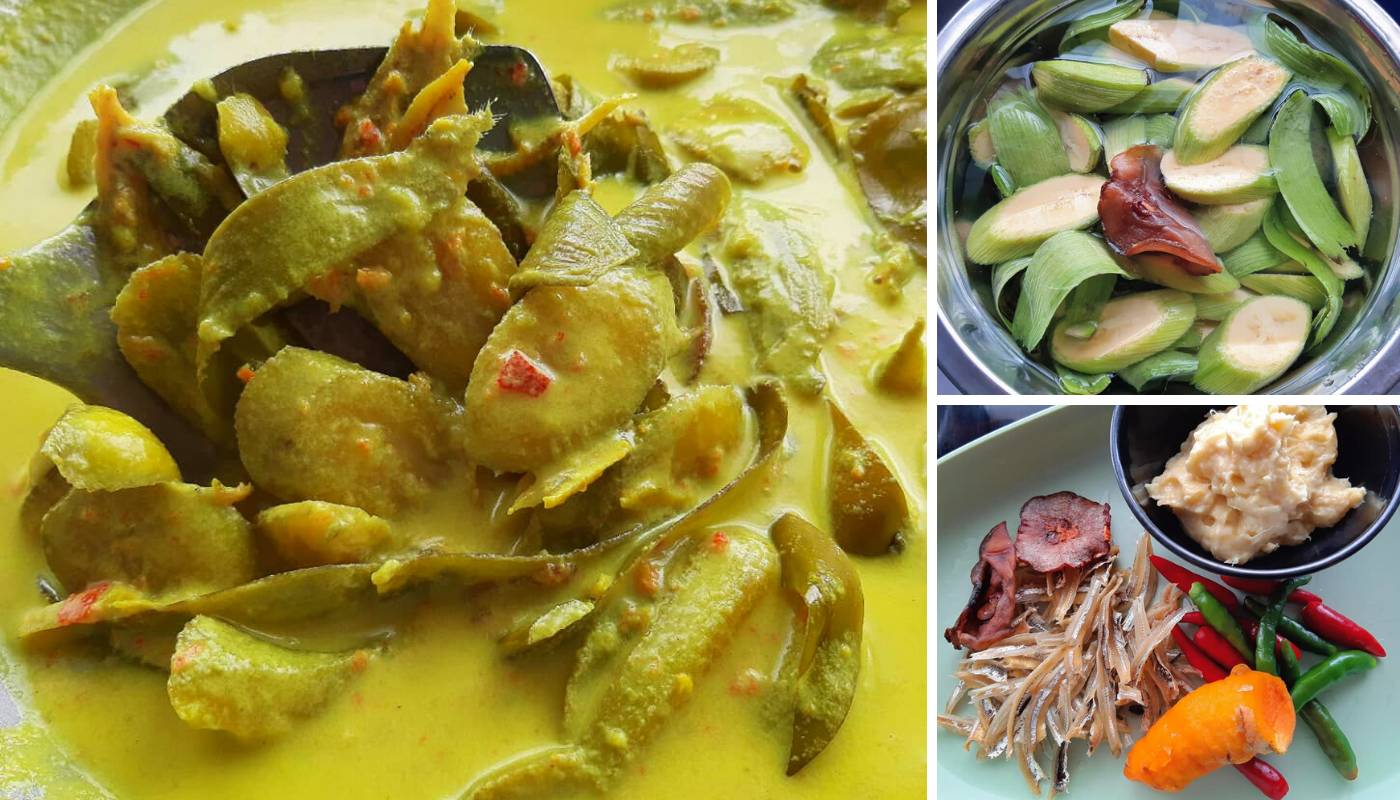 Masak Lemak Cili Api Pisang Muda Campur Bilis Tempoyak