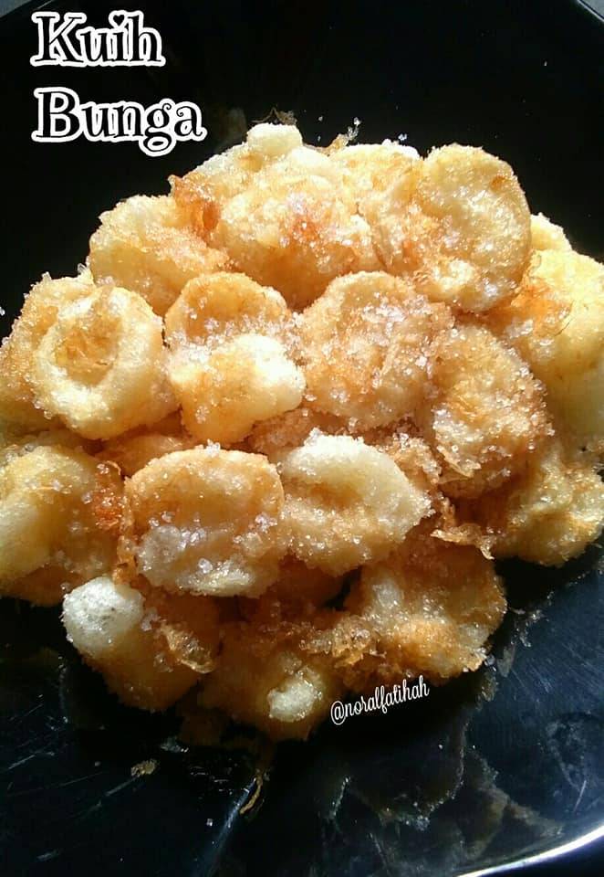 Resipi Kuih Tepung Bunga Tradisional Sedap Hanya Guna 4 Bahan