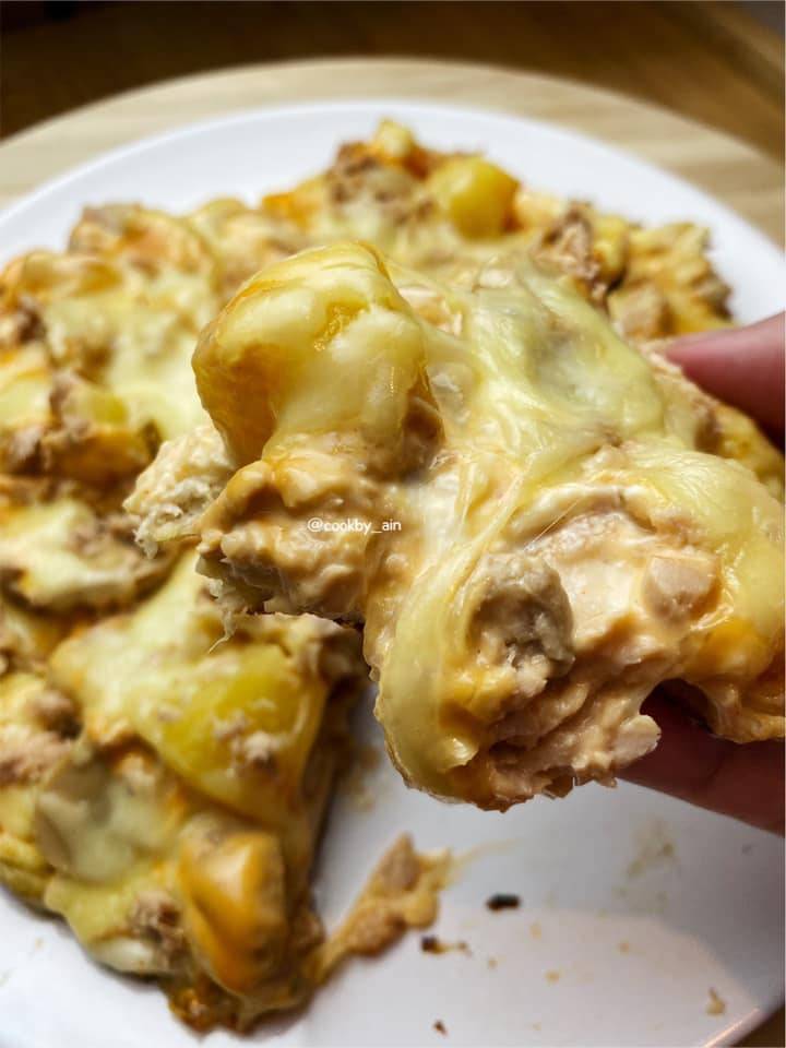 Cara Masak Roti Pizza Tuna Guna Kuali. Sedap &#038; Lembut Walau Dah Sejuk