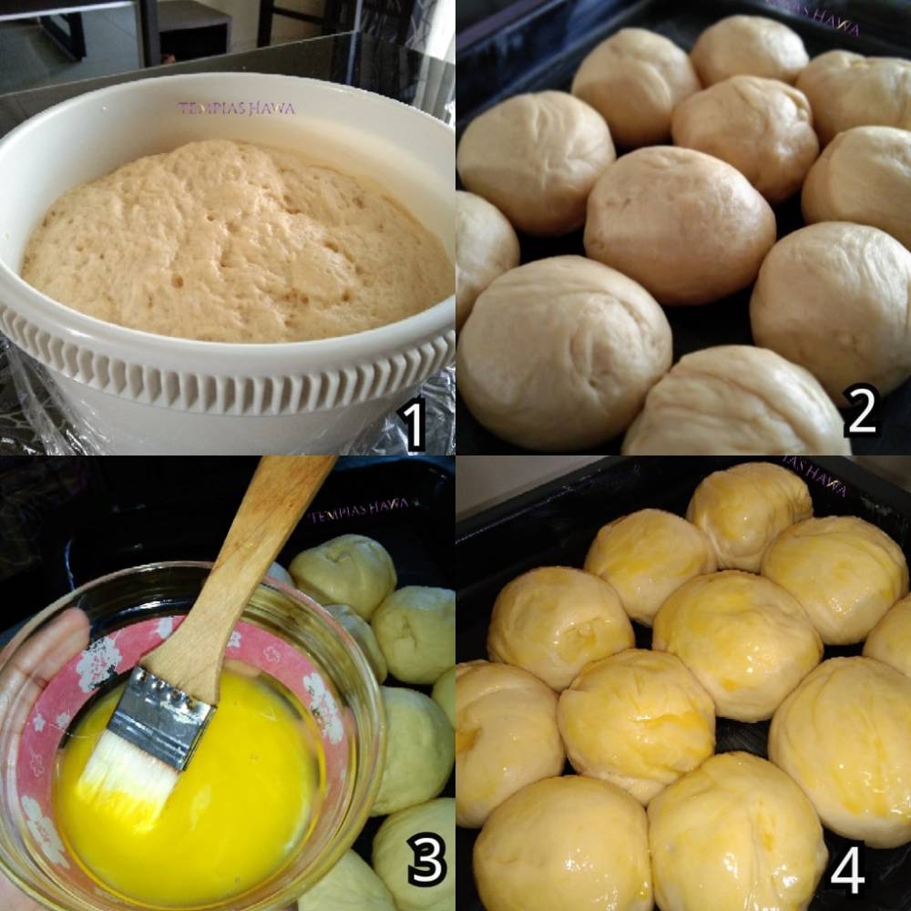 Resipi Roti Bun Manis Homemade Yang Sangat Gebu &#038; Sedap. Begini Cara Buatnya.