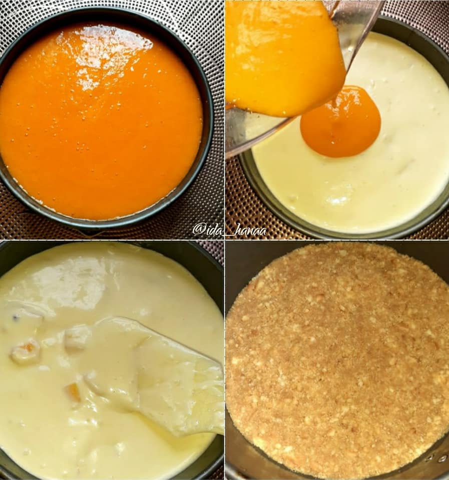 Resipi Mango Cheesecake Lemak Manis. Sedap Dimakan Ketika Sejuk