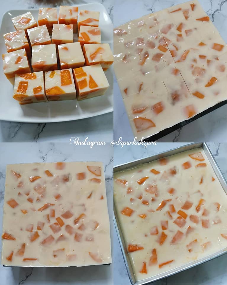 Puding Mangga Susu Nikmat Dimakan Ketika Sejuk