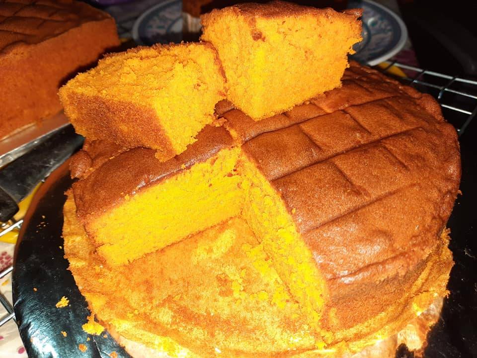 Kek Oren Gebu, Lembut & Mudah Untuk Dibuat. All Time Favourite!