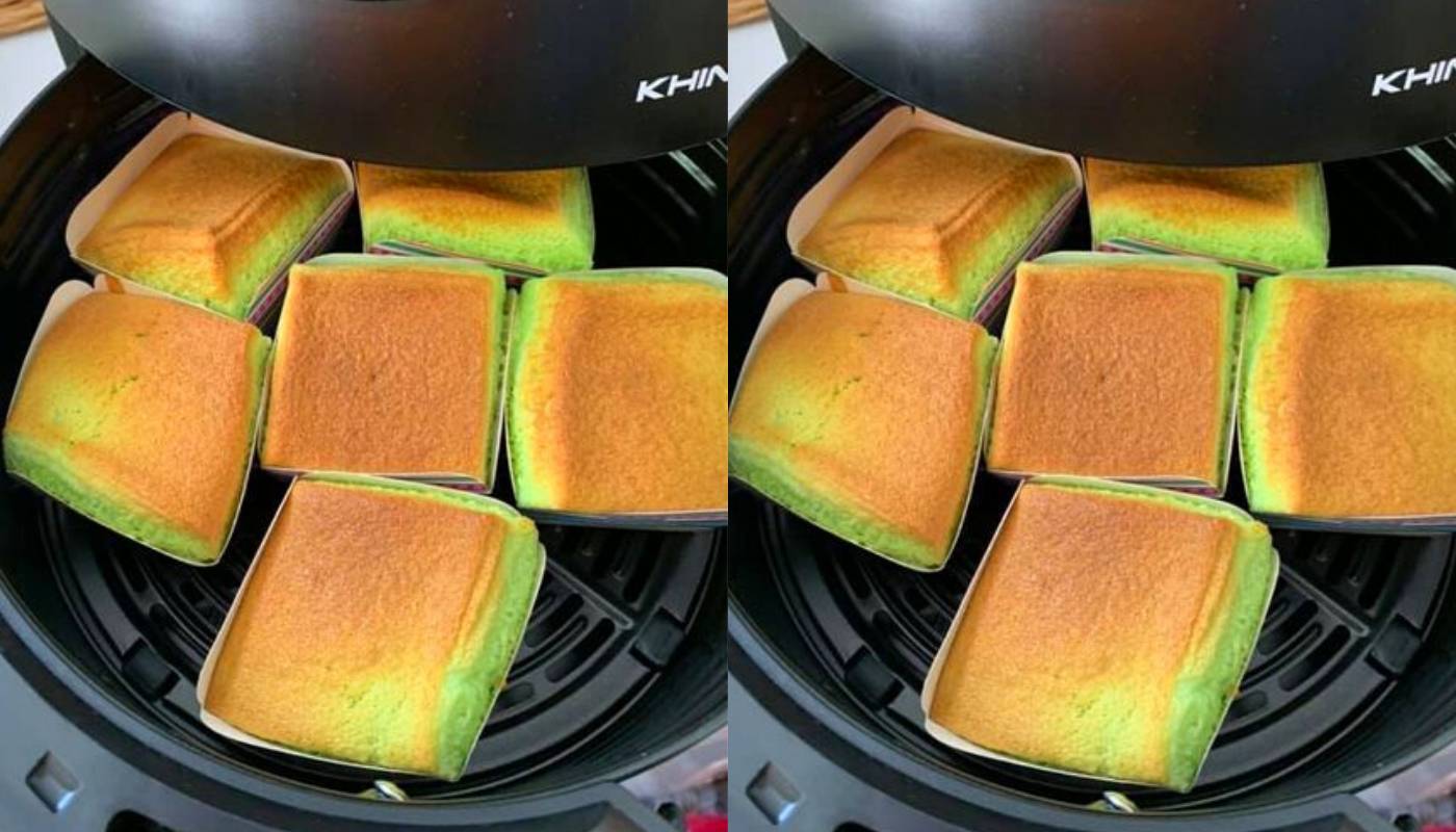 Resipi Muffin Pandan Sedap &#038; Gebu Bakar Guna Air Fryer