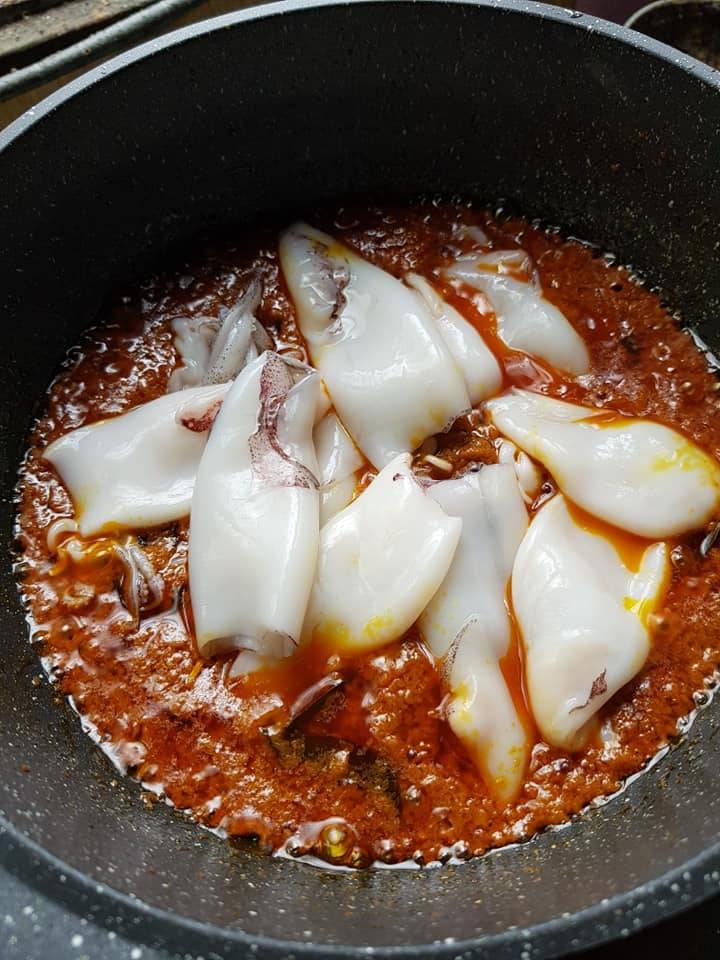 Cara Masak Kari Sotong Mamak Restoran Nasi Kandar