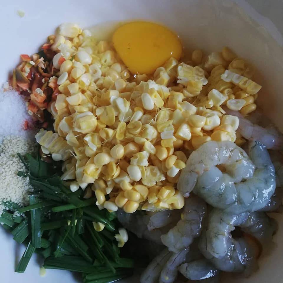 Resipi Cucur Udang Jagung & Kuah Kacang Tanpa Santan