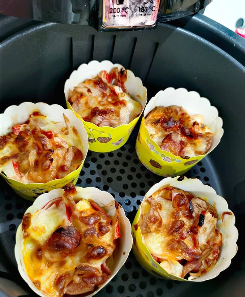 Cara Buat Mini Cup Pizza Menggunakan Air Fryer. Mudah!