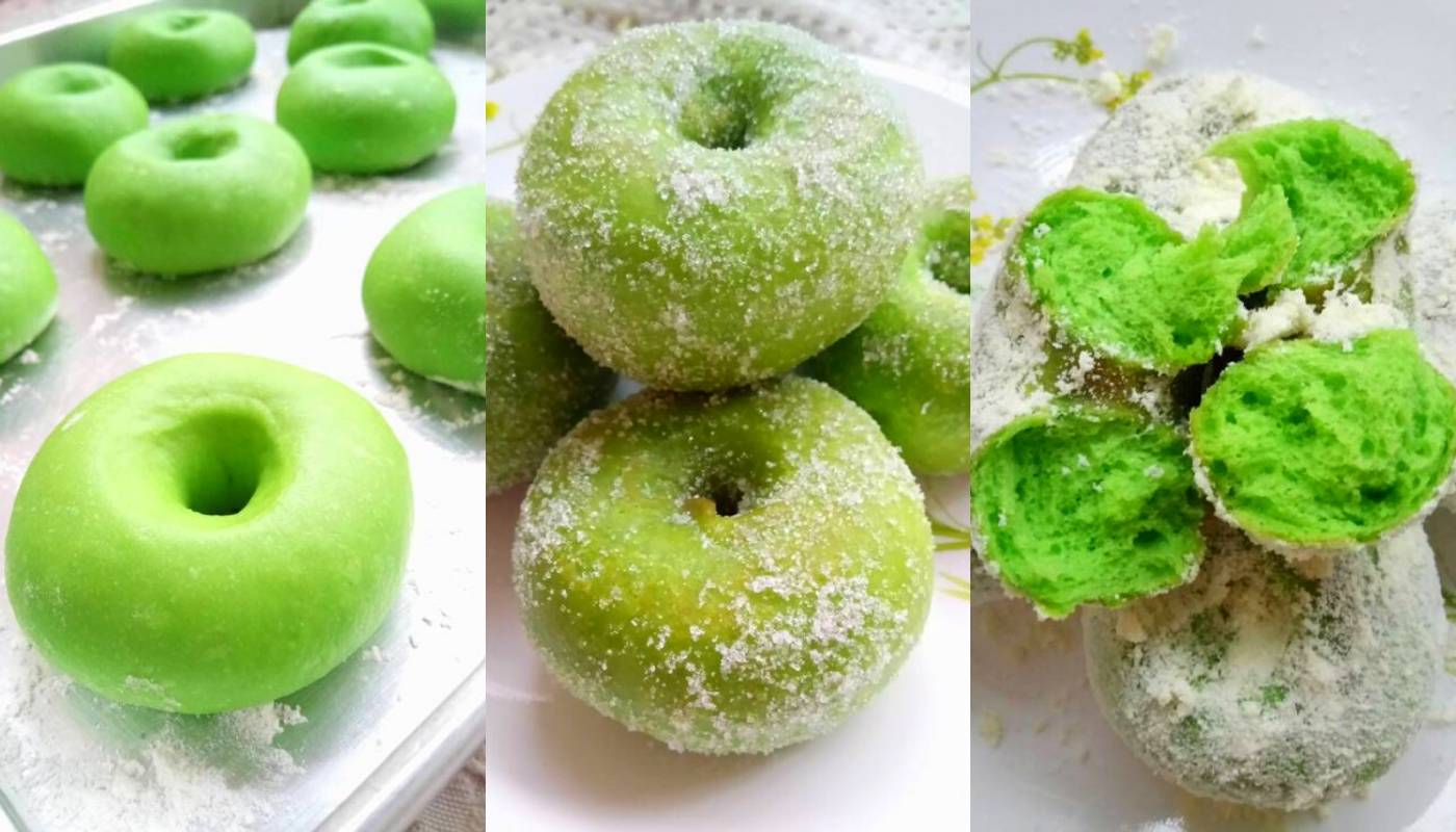 Tambah Susu Tepung. Ini Rahsia Hasilkan Donat Pandan Yang Sedap &#038; Gebu